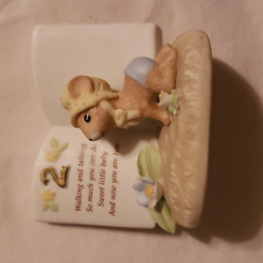 Vintage 1983 Enesco Birthday Age 2 Porcelain Figurine Collectible
